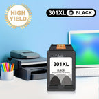 Cartuchos de tóner de repuesto compatibles con HP 301XL para impresoras HP Deskjet 1110/1111/1112, Envy 4510/4511/4512, Officejet 3830/3831/3832, 4650/4652/4654 - Recarga de tóner compatible, sin piezas electrónicas, reemplazo económico