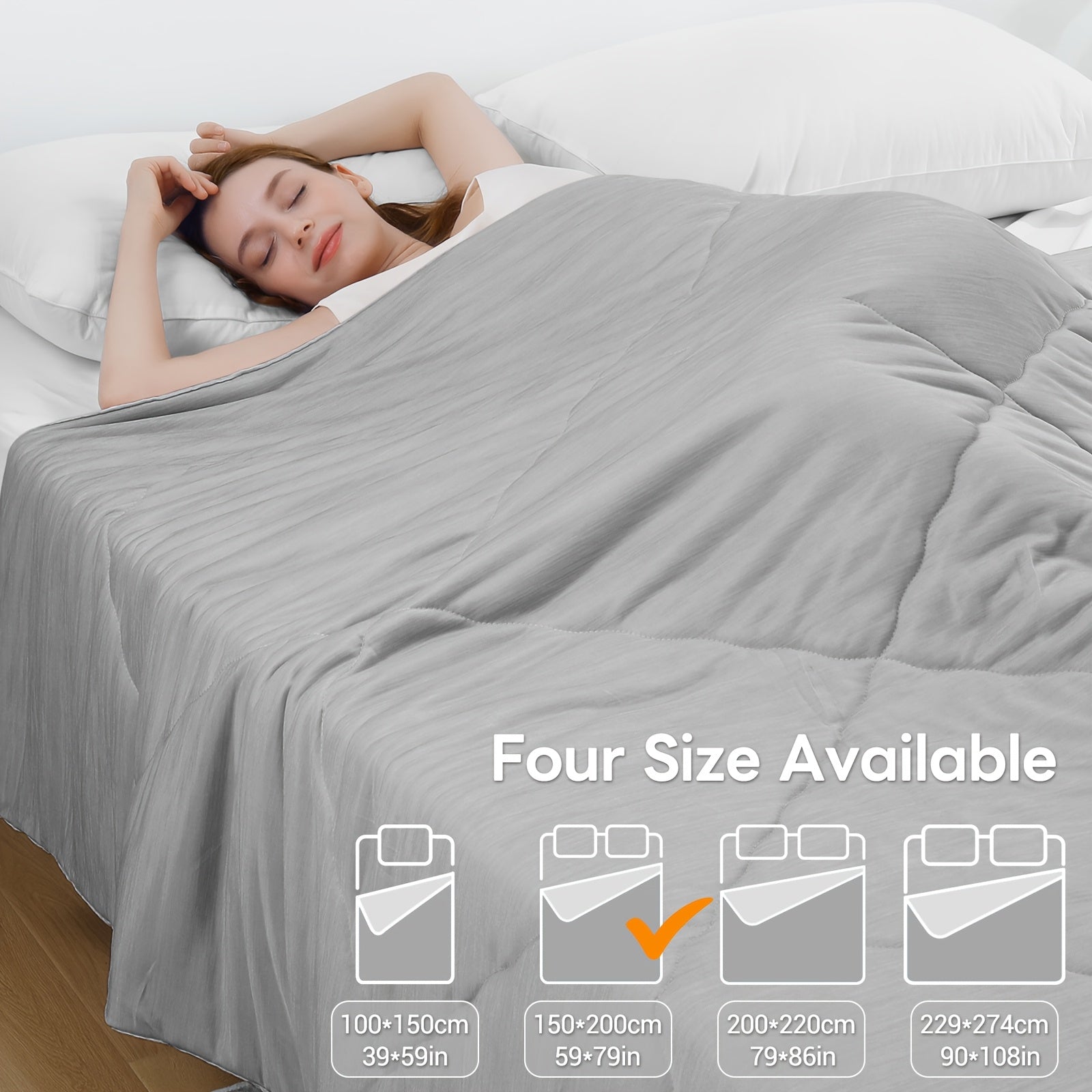 1 edredón Elegear de tamaño estándar, edredón refrescante con fibra de enfriamiento Q-Max > 0.45 Arc-Chill, manta fresca de verano para dormir para personas que sudan por la noche y que se sienten calientes (100*150, 150*200, 200*220, 274*229)