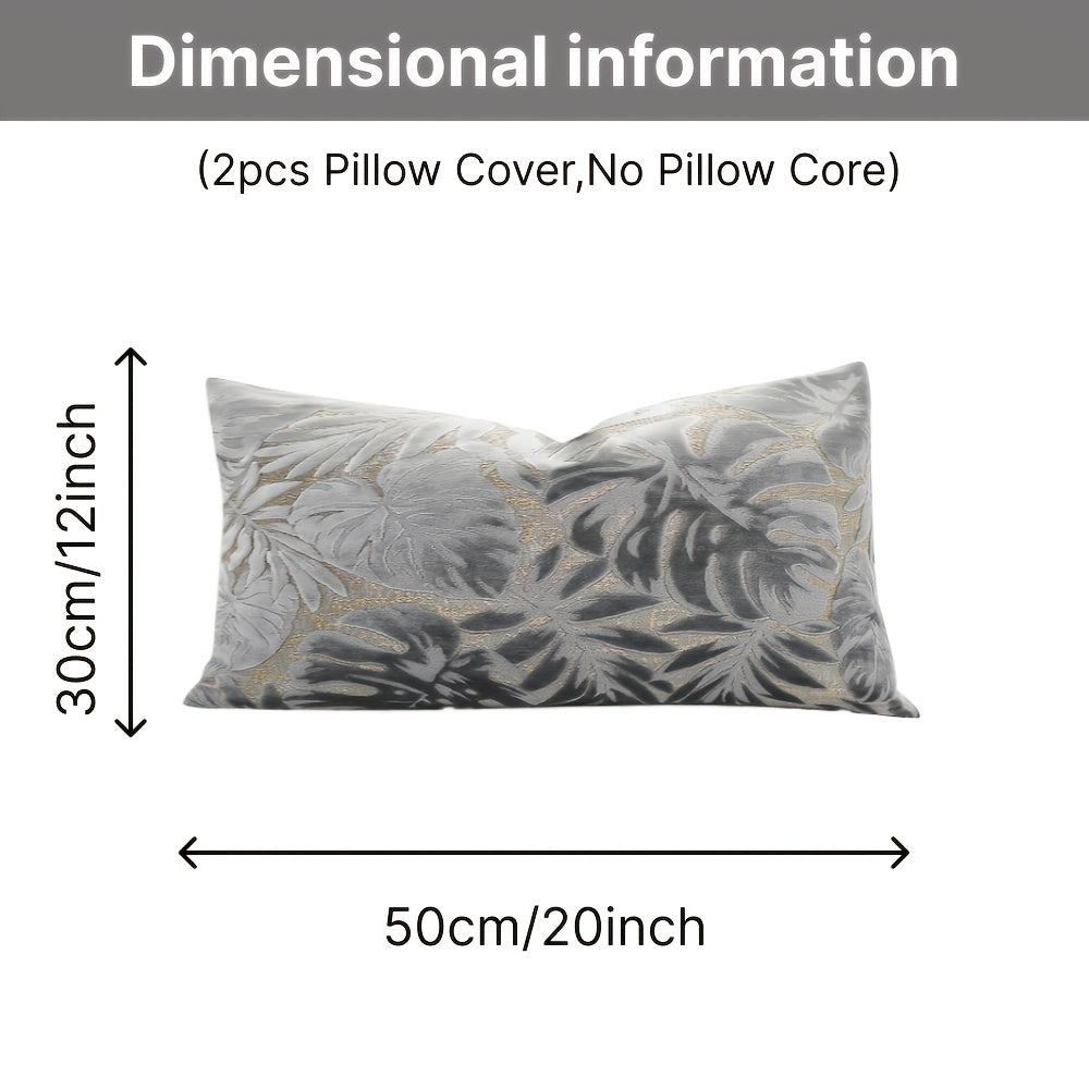 Juego de 2 fundas de almohada de terciopelo grueso, funda de cojín decorativa para sofá con plantas tropicales, funda de almohada suave y cómoda, varios colores disponibles, 45.72x45.72cm, 50.8x50.8cm, apta para sala de estar, sofá, dormitorio (sin rellen