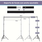 Kit de soporte de fondo ajustable para fotos con bolsa de transporte, accesorios de edificios coleccionables para decoración estacional