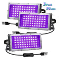 Unidad de exposición UV LED para serigrafía, paquete de 3/2/1, luz de exposición UV de 50/96/144 LED para kit de serigrafía, kit de emulsión fotográfica, longitud de onda 385-400 nm, enchufe USB, con interruptor y cable de alimentación de 1,5 m
