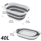 Cesto de ropa sucia plegable de 26L/40L - Cesta de almacenamiento de ropa portátil con asas, Cestos de lavandería