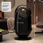 Cubo de Basura Contemporáneo de 20L con Tapa Segura y Ruedas, Plástico Resistente, Agarre Cómodo, Diseño Compacto, Control de Olores, Ideal para Cocina, Oficina, Salón
