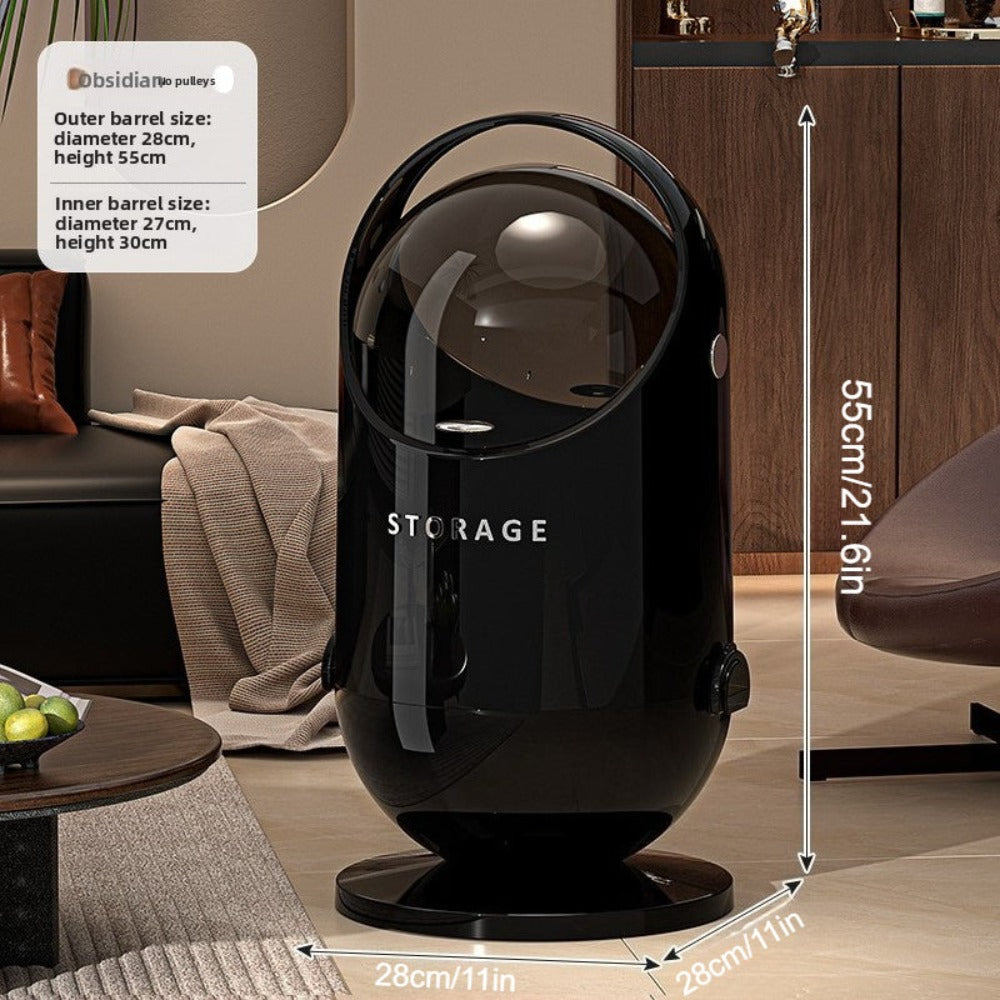 Cubo de Basura Contemporáneo de 20L con Tapa Segura y Ruedas, Plástico Resistente, Agarre Cómodo, Diseño Compacto, Control de Olores, Ideal para Cocina, Oficina, Salón