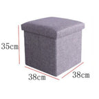 Reposapiés otomano de almacenamiento, taburete plegable para pies, caja de almacenamiento, taburete para el hogar, taburete para pies, banco, caja grande para guardar ropa de lino