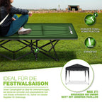 Tillvex® Cama Plegable para Camping con Bolsa de Transporte, Soporta Hasta 200 kg, Cama Extra Ancha para Camping, Cama de Campaña, Cama de Pesca para Uso en Exteriores e Interiores, Cama Plegable para Invitados, Portátil para Jardín, Camping, Pesca, Festi