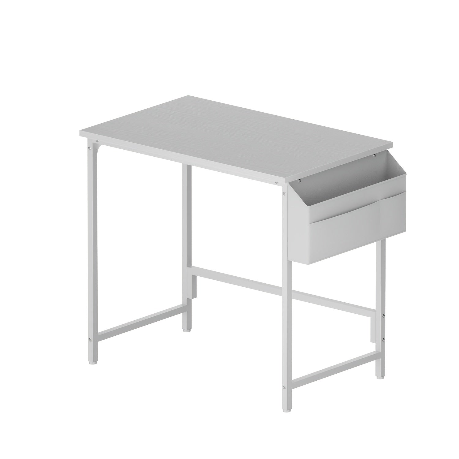 Escritorio, Escritorio para Computadora, Mesa Pequeña, 100 X 48 X 72 Cm/40X19X28In, Mesa de Oficina con Bolsa de Almacenamiento, Mesa para PC para Oficina, Estudio, Dormitorio, Estructura de Metal, Moderno y Fácil