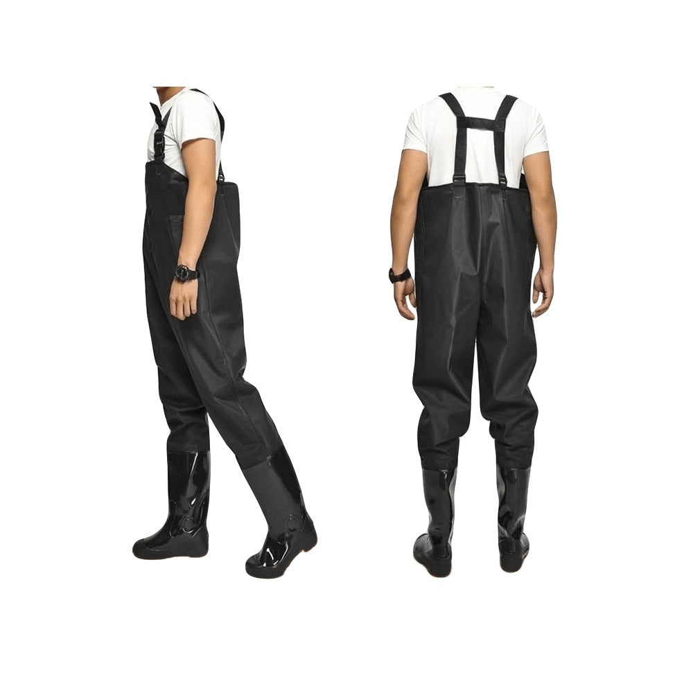 Botas de Vadeo Impermeables para Pesca, Botas de PVC Duraderas para Pesca y Trabajo en Agua, Vadeo con Correas Ajustables, Vadeo Protector con Suela Antideslizante, Alta Resistencia a Daños Mecánicos, Vadeo Profesional para Pesca y Nadar, Botas Cómodas pa