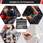 Kit de herramientas para taller 46 piezas | Reparación automoción montaje y bricolaje
