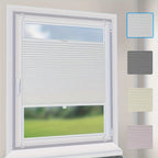 Persianas plisadas con cordón Sekey, aptas para - Cubiertas de ventana opacas sin taladro, de sujeción con abrazadera/tensadas, paneles de bloqueo con cordón para protección solar, sistema con cordón para dormitorios, persianas para el deslumbramiento