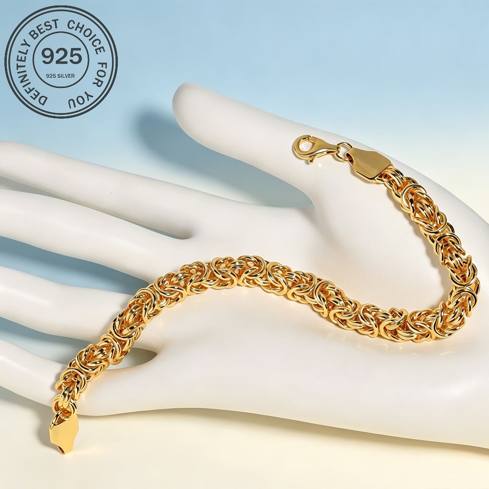 Pulsera de plata 925 para mujer, estilo fácil y moderno, ideal para uso diario, regalo con caja de regalo boutique