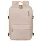 La mochila está hecha de tela Oxford de alta calidad, con un compartimento de viaje de separación seca y húmeda, color sólido, mochila simple y de gran capacidad con compartimento independiente para zapatos, ideal para viajes, desplazamientos y escuela