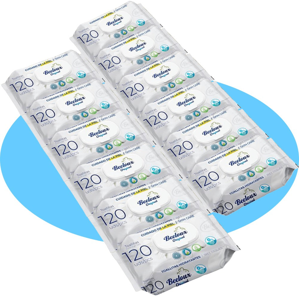 Toallitas Húmedas, Cuidado e Hidratación Profunda, Fibras Ultrasuaves ideales para Piel Sensible, Perfume Fresco, Packs de 3/6/9/12 Unidades, 360/720/1080/1440 Toallitas - Bestline