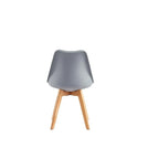 Sillas de comedor MCC Direct en juego de 4 piezas, sillas de cocina, sillas de oficina, silla de concha de diseño, "Eva" disponible en 7 colores de moda
