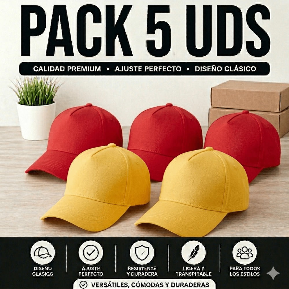 PACK DE 5 GORRAS
