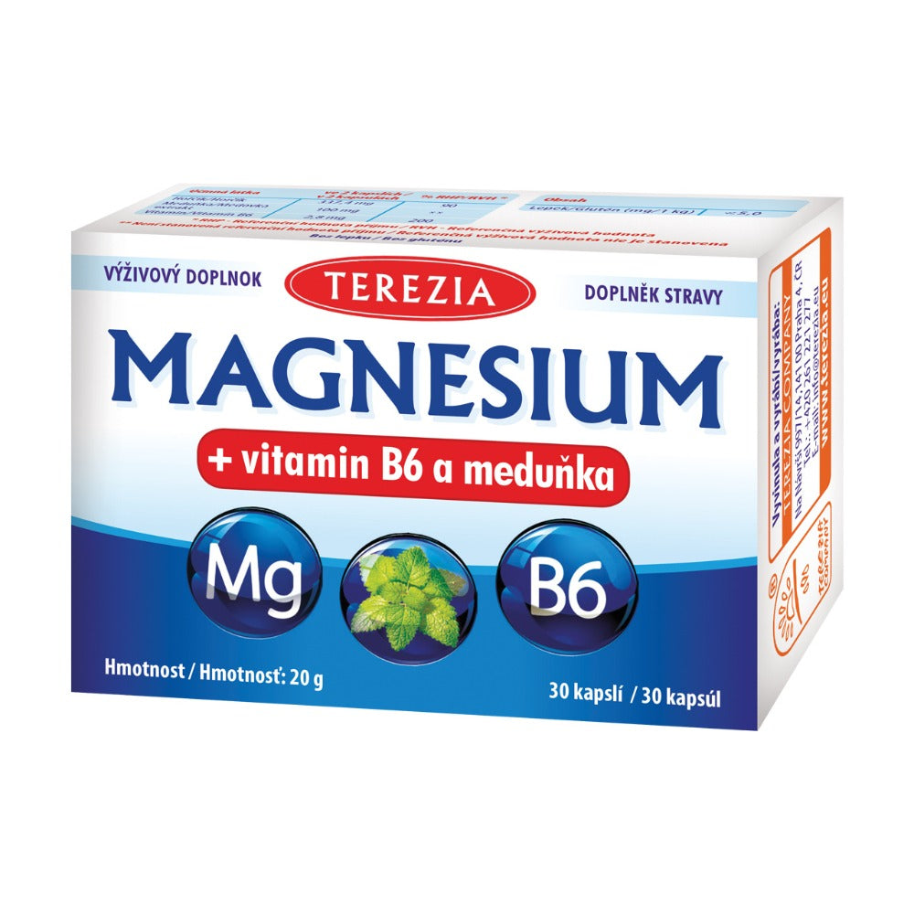 MAGNESIO - vitamina B6 y Melisa 30 cápsulas