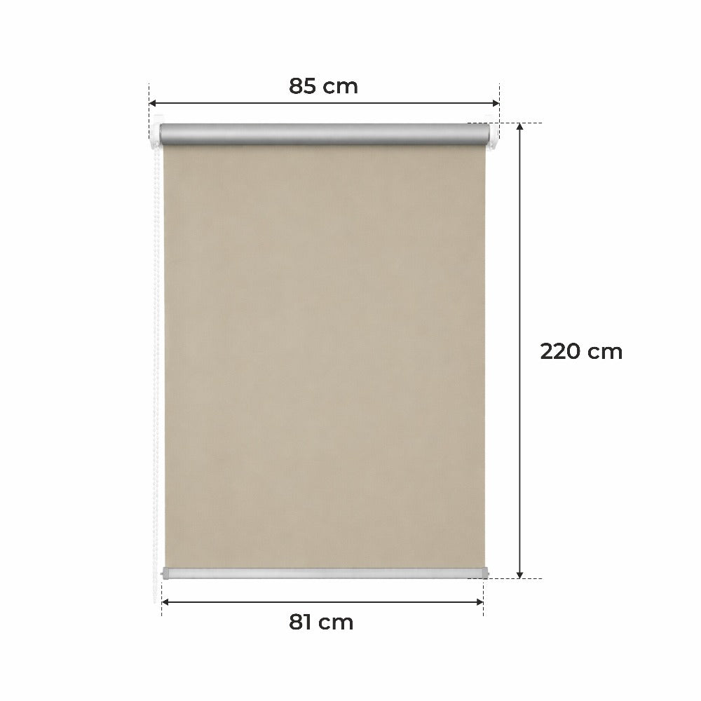 Persiana Térmica • BEIGE • 32 Tamaños • BOJANEK TERMO • Manijas Ajustables • Instalación en Ventana Sin Taladro • Mecanismo de Cadena • Protección Solar y Térmica • Perfecta para Sala de Estar, Dormitorio, Cocina, Oficina • Persiana Térmica Blanca Día Noc