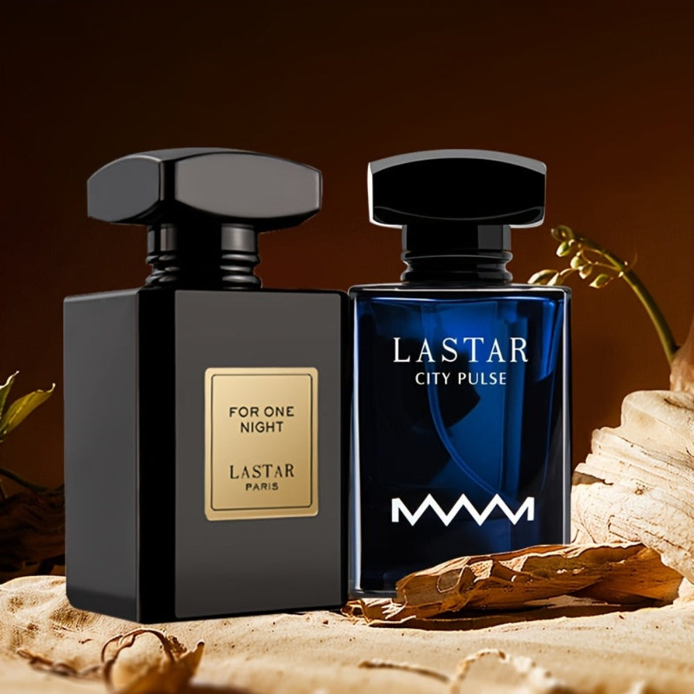 Set de Perfume para Hombres, Combinación de Aromas a Limón, Jazmín, Almizcle y Cedro, Fragancia Fuerte y Duradera, Ideal para Citas y Regalos de Vacaciones (Nota: Azul y son Botellas Individuales, Mientras que A+B es una Combinación de 2 Botellas), 55ml/1