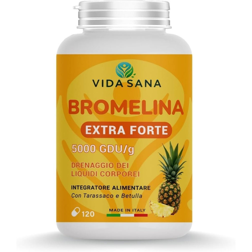 Bromelina Extra Forte 5000 Gdu/G - Complejo Integrador de Bromelina con Diente de León y Abedul