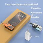 Pack de 2 Power Bank Mini 5000mAh, Cargador Portátil Ultracompacto con Puerto USB-C Plegable y Carga Súper Rápida de 12W, Batería Externa de Doble Salida USB-C para iPhone 17/16/15 Pro Max, Samsung, iPad,  - Regalo de Viaje Perfecto y Kit de Respaldo de E
