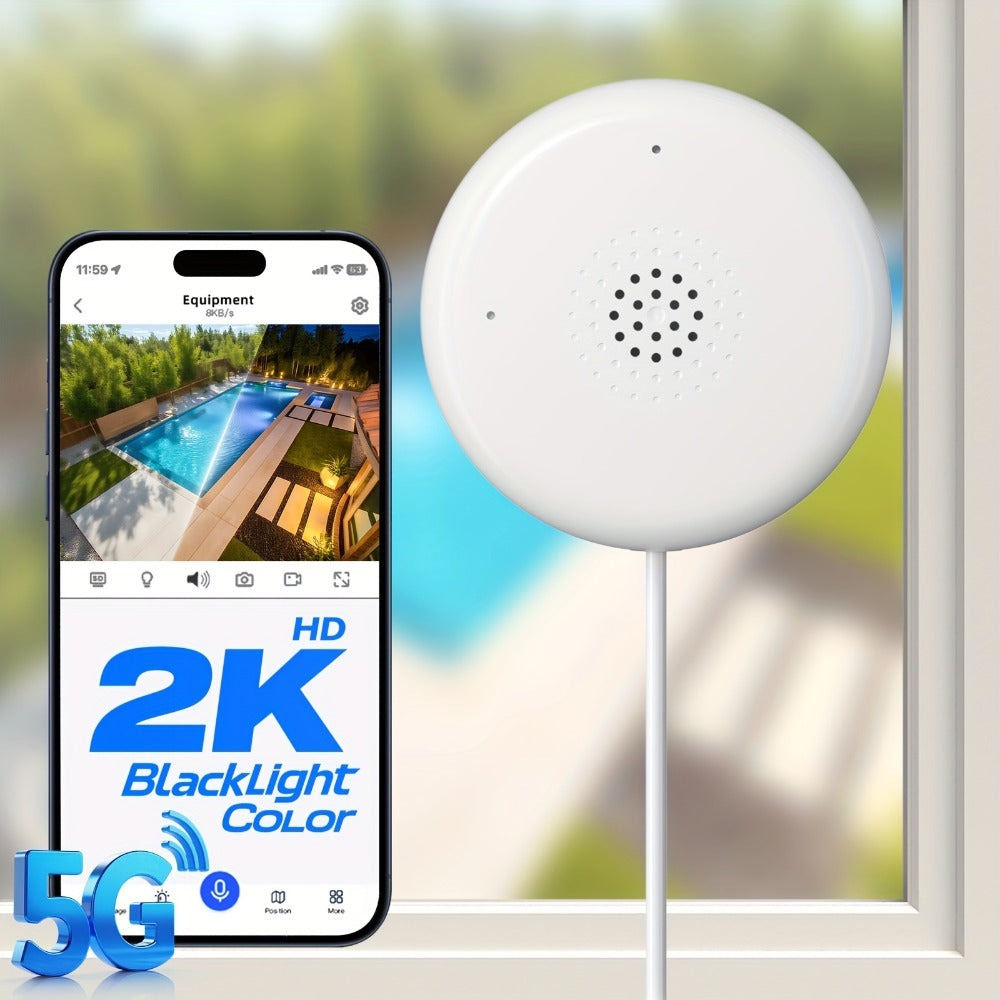 Cámara Interior 2K con IA | Cámara de Seguridad Inteligente de 360 Grados con Tecnología de Luz Negra, Cámara para Mascotas Perro Gato, Monitor de Bebé con Audio y Video, Audio Bidireccional con Altavoz, Seguimiento de Movimiento, Visión Nocturna IR, Cáma