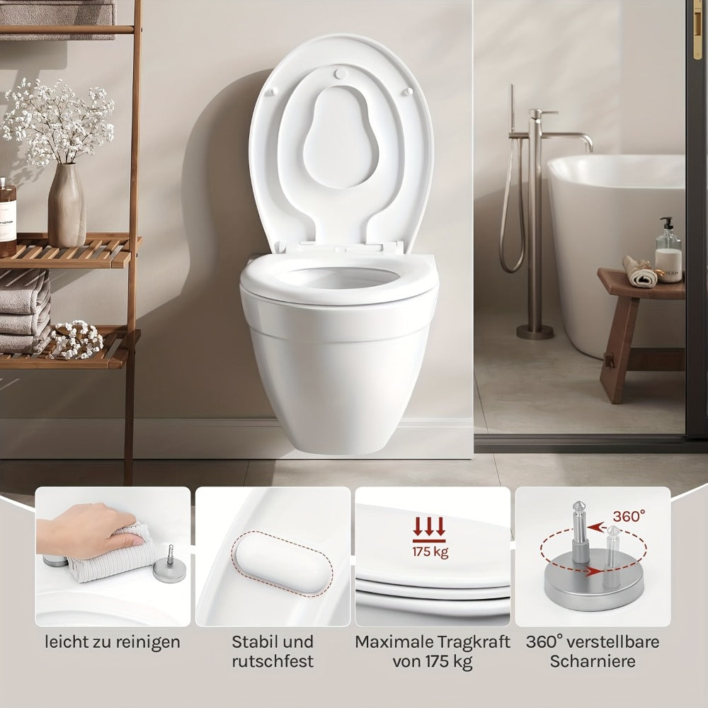 Tapa de inodoro de cierre suave 1pc | Baño, recambio e instalación rápida