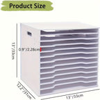 Organizador de papel para álbumes de recortes de varios tamaños, carpeta de almacenamiento clasificadora de archivos de 12 niveles, estante de escritorio para papel de scrapbooking, apto para oficina en casa, tamaño grande/mediano/pequeño, almacenamiento