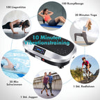 Placa de vibración inteligente con control remoto, 120 niveles de masaje electromagnético, motor silencioso, ejercicio para la pérdida de peso de todo el cuerpo, capacidad de carga máxima de 120 kg, adecuada para fitness en casa, sin batería