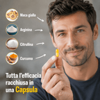Integrador para hombre con Maca Amarilla, Arginina, Citrulina y Cúrcuma - Envío Rápido desde Almacén Local - 30 Cápsulas Hechas en Italia