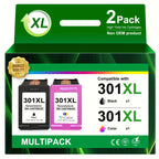Multipack de cartuchos de repuesto 301 XL para impresoras HP 301, HP 301 XL, HP Envy 4500, 5530, 5534, 4504, DeskJet 2540, 1510, 2544, 2549, OfficeJet 4630, 4632, 2620, 2622 (1 , 1 color)
