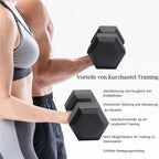 Juego de 2 Mancuernas Costoffs, Mancuernas de Hierro Fundido Hexagonales para Aeróbica, Gimnasia y Entrenamiento de Fitness