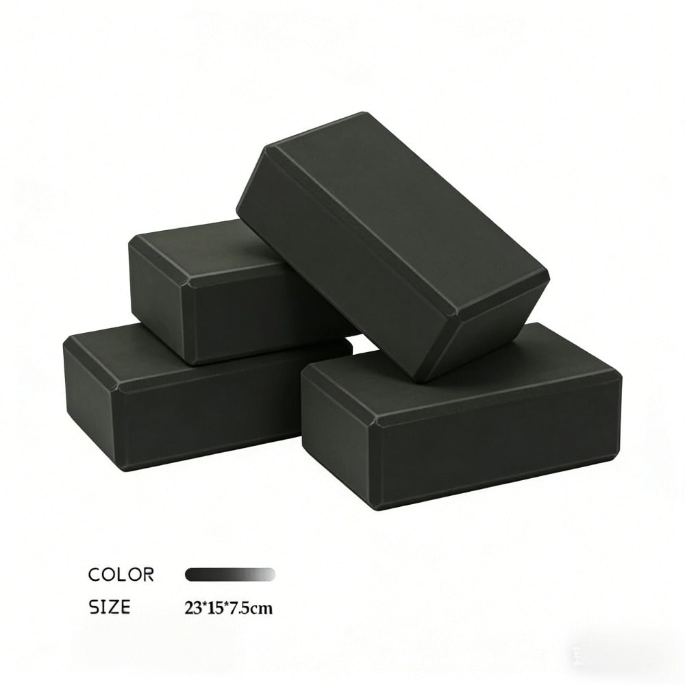 4pc - Bloque de yoga de alta densidad - ladrillo de soporte sólido de yoga negro / Rosa / verde / morado / negro, ladrillo de yoga universal para hombres y mujeres, ladrillo de yoga ligero de 500g, adecuado para fitness, baile, estiramiento, peso ligero,