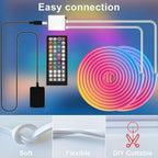 Tira de luz LED neón flexible multicolor RGB con APP control remoto