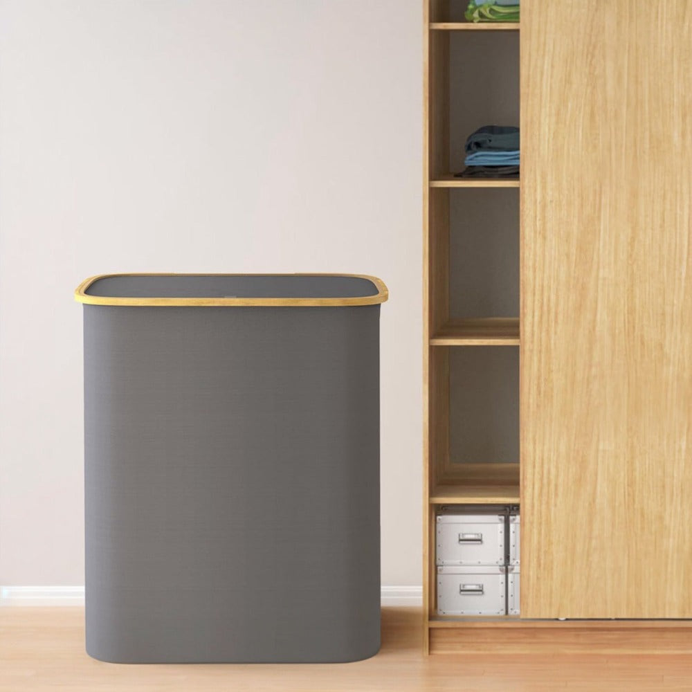 Cesto de Ropa Sucia con Tapa y Asas: 72L o 100 L,2 Clasificaciones, Plegable, Bolsa Interior a Maquina - Solucion Elegante y Pratica para la Lavandera en tu Dormitorio,Cubo Ropa Sucia
