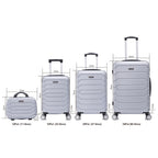 Conjunto de Maletas de Viaje Elegantes: Carcasa Ligera de ABS, Cerradura Numérica, 4 Ruedas Giratorias 360, Asa Telescpica de Aluminio Aleado Juego de Maletas Set Trolley Maleta Cabina ( 6999 8001 8002 )