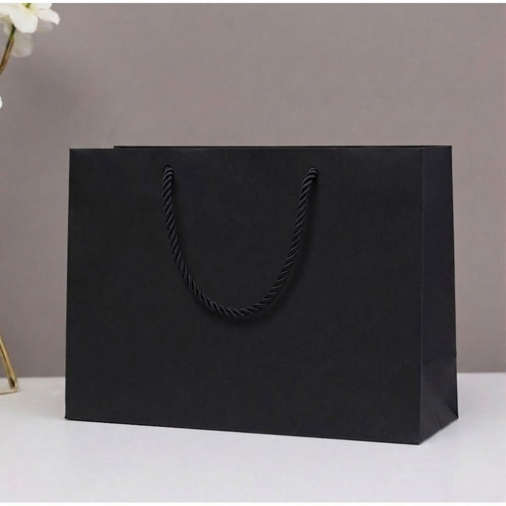 Pack de 12 Bolsas LUJO para Regalo con Asas de Cuerda,Bolsa Premium de Papel Grueso 230GSM，Fondo Reforzado, Ideales para Regalos, Eventos y Uso Profesional