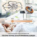 Ventilador de techo con luz LED para sala de estar y dormitorio | control remoto
