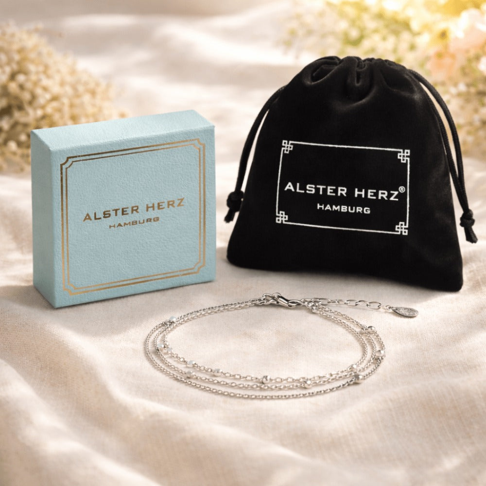 Pulsera de Plata 925 para Mujeres, Pulsera de Amistad Ajustable, Multicapa - Joyería Creativa para Mujeres, Regalo para San Valentín, Cumpleaños, Navidad