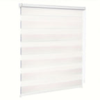 Persiana de doble rodillo sin taladro con abrazadera, longitud de 220 cm - Persianas duet modernas translúcidas y oscuras con soportes, persianas de poliéster con cordón 100% para ventanas y puertas de dormitorios, fácil instalación y control de la luz, o