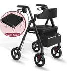 Andador rollator plegable con asiento 136.08 kg 20.32 cm | Movilidad, paseo y apoyo diario