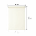 Persiana Enrollable para Ventana • CREMA • 32 tamaños • BOJANEK MINI PERSIANA ENROLLABLE • soportes ajustables • instalación sin taladro • persiana con mecanismo de cadena • cubierta protectora solar • ideal para salas, dormitorios, cocinas, oficinas • pe