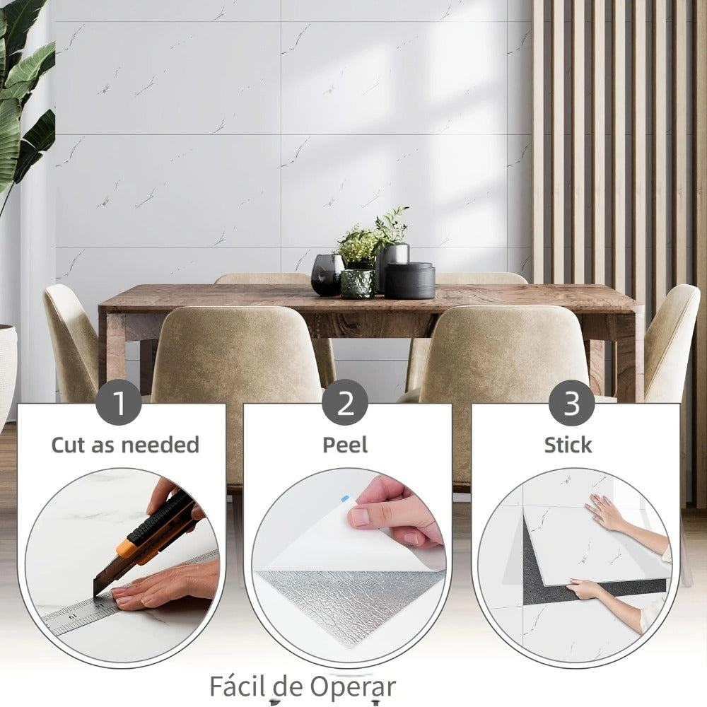 Panel de pared autoadhesivo 100 piezas | Cocina baño salón y renovación DIY