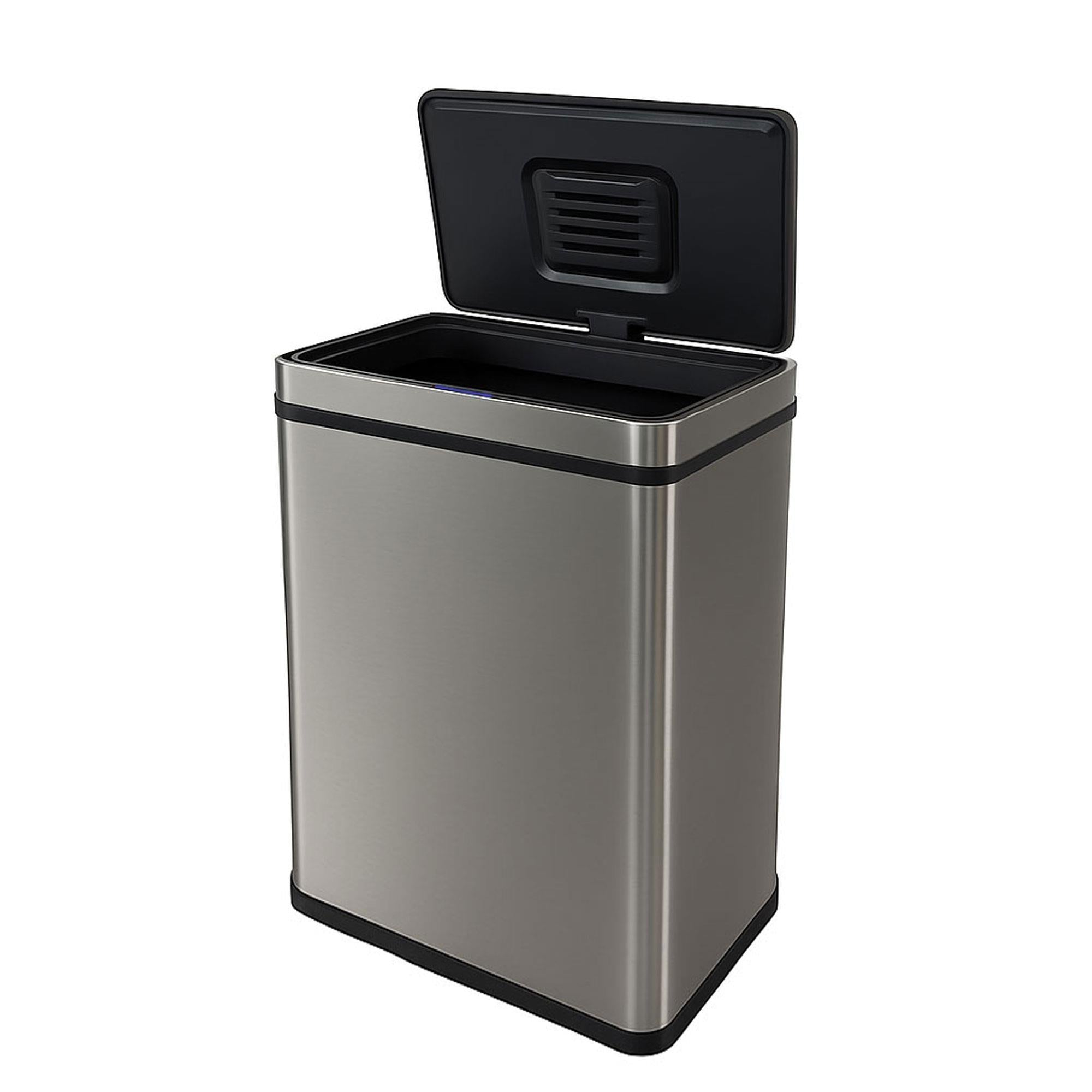 Well Home Cubo de Basura de 50-70L en Acero inoxidable con Sensor automático y Filtro antiolor Carbon Bins