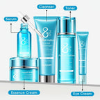 QUIYUM AquaVitalize Set de Cuidado Facial para Mujeres - Dos Juegos de 10 Piezas, Rutina Hidratante y Nutritiva de Día y Noche, con Vitamina C, Glicerina, etc. - Adecuado para Piel Seca, Normal y Mixta - Hipoaergénico - Regalo Perfecto