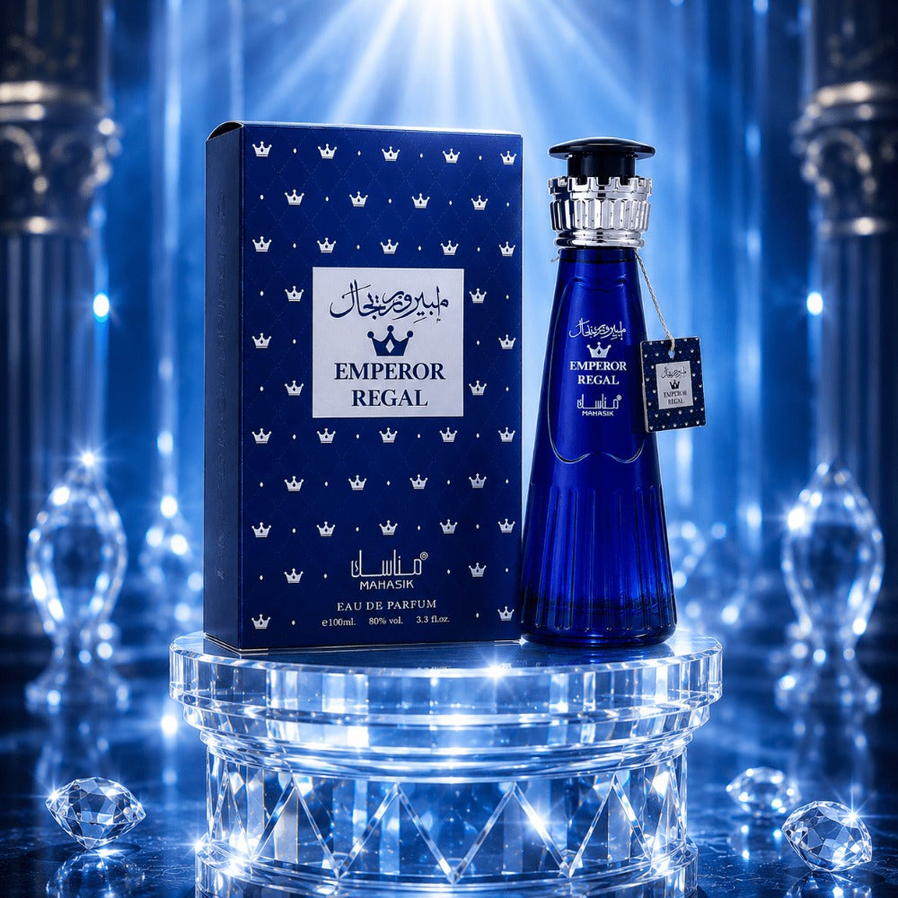 Perfume Árabe Emperor Regal 100ml Eau de Parfum para Hombre | Fragancia Premium de Larga Duración con Notas Frutales, Amaderadas y Almizcladas | Aroma Elegante, Sofisticado y Exclusivo