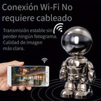 Cámara de Robot para Smartphone HD de 3MP, Cámaras Interiores con Audio y Video, Cámaras de Seguridad Inalámbricas para Interiores y Exteriores, Cámara para Mascotas para Gato Perro, Cámara de Vigilancia de 360 Grados con Visión Nocturna para Dormitorio,