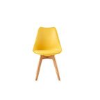 Sillas de comedor MCC Direct en juego de 4 piezas, sillas de cocina, sillas de oficina, silla de concha de diseño, "Eva" disponible en 7 colores de moda