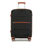 1/3 piezas de 20 pulgadas, 24 pulgadas y 28 pulgadas, maleta KONO, carrito, estuche de viaje - polipropileno, ligero, carcasa dura, 4 ruedas giratorias dobles y cerradura TSA