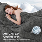 1 edredón Elegear de tamaño estándar, edredón refrescante con fibra de enfriamiento Q-Max > 0.45 Arc-Chill, manta fresca de verano para dormir para personas que sudan por la noche y que se sienten calientes (100*150, 150*200, 200*220, 274*229)
