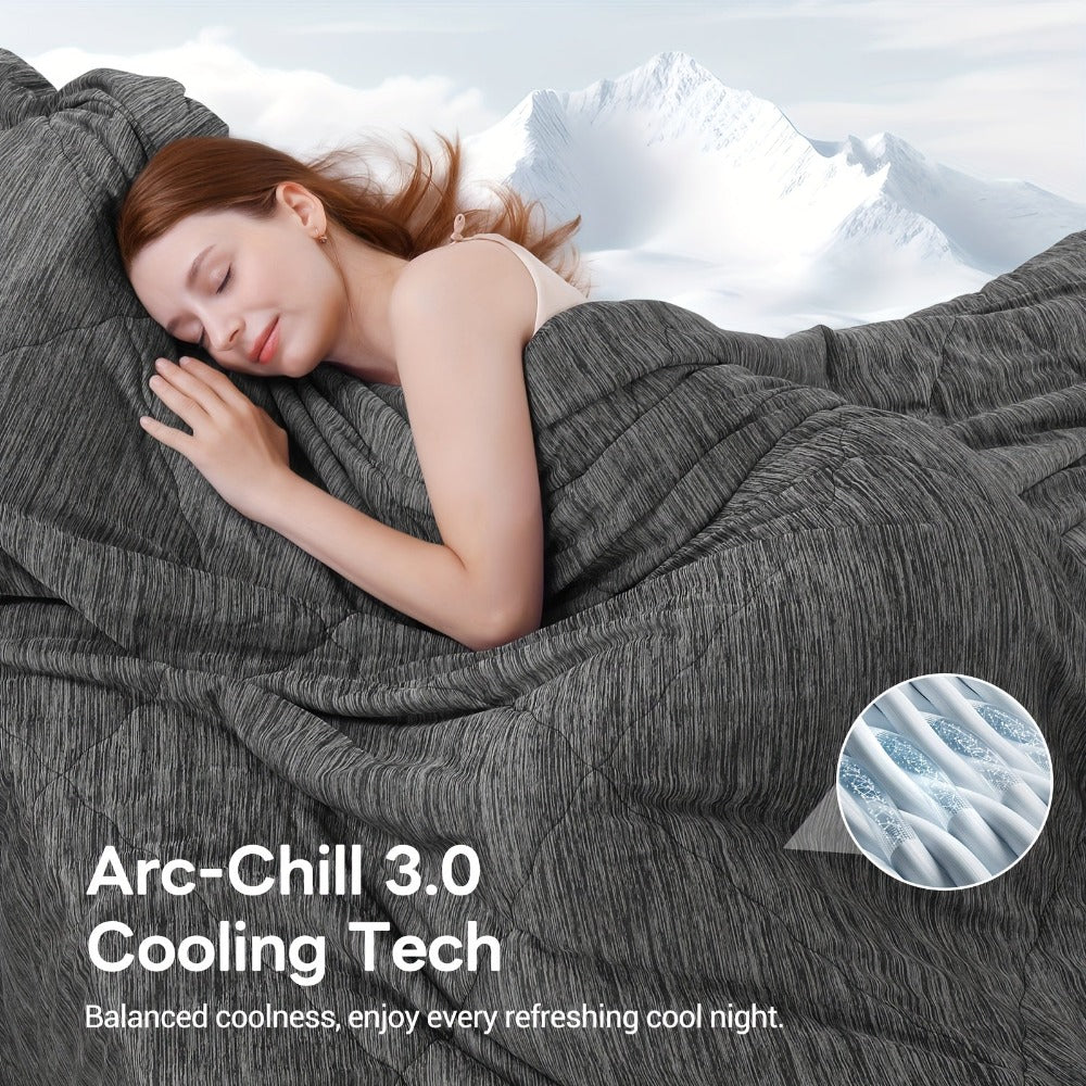 1 edredón Elegear de tamaño estándar, edredón refrescante con fibra de enfriamiento Q-Max > 0.45 Arc-Chill, manta fresca de verano para dormir para personas que sudan por la noche y que se sienten calientes (100*150, 150*200, 200*220, 274*229)